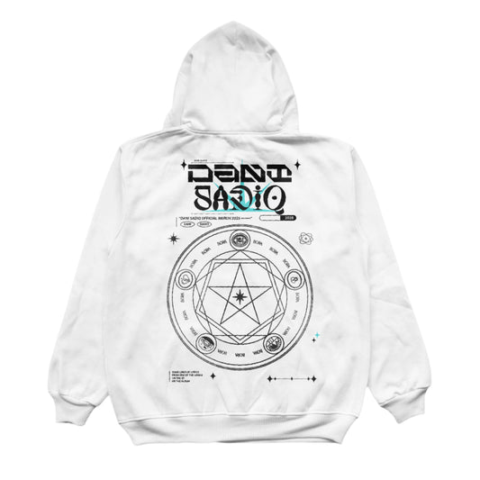 THE BORA PENTAGRAM HOODIE - WHITE