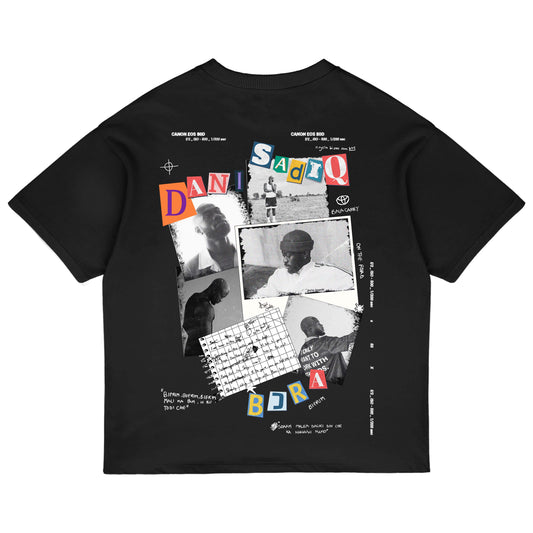 DANI COLLAGE TEE - BLACK