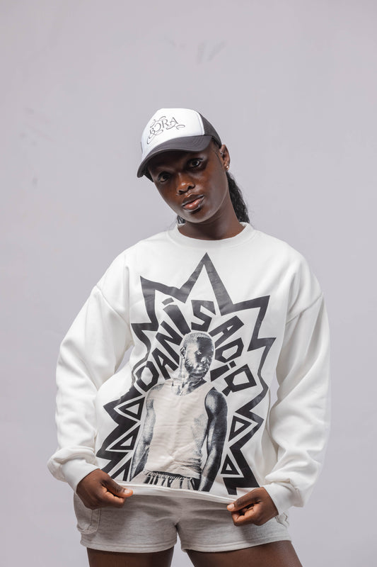 DANI PORTRAIT SWEATS - WHITE