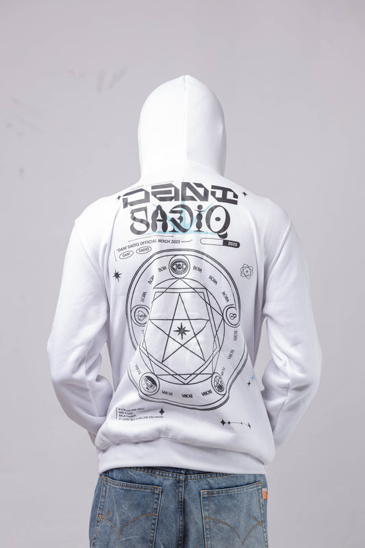 THE BORA PENTAGRAM HOODIE - WHITE