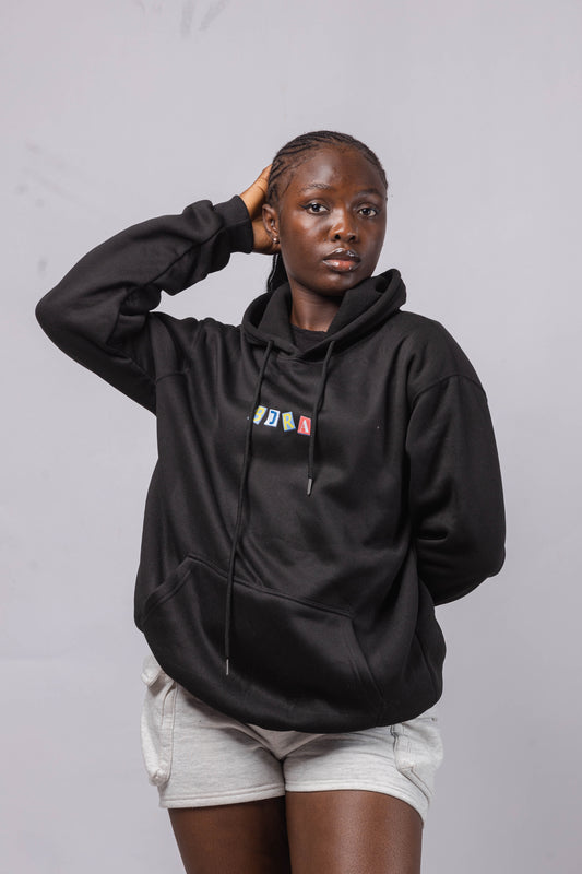 DANI COLLAGE HOODIE - WHITE